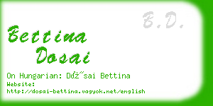 bettina dosai business card